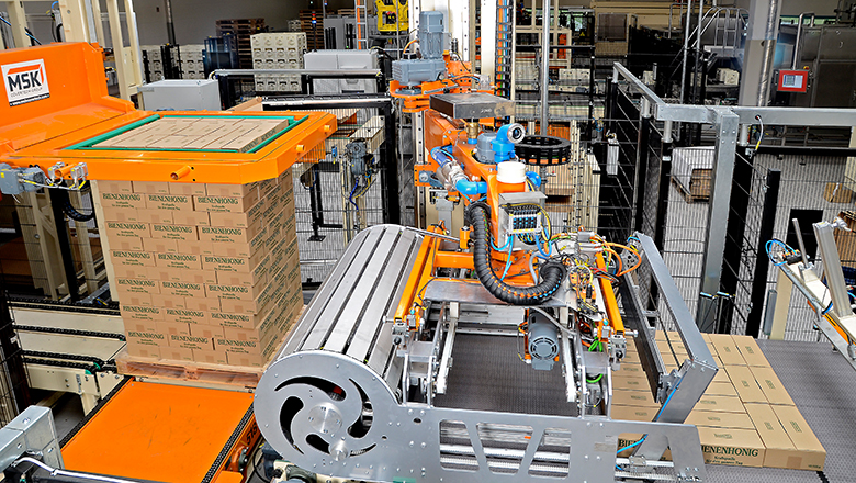 layer centering palletizing